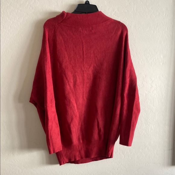 Zenana Outfitters Red Cowl Turtleneck Sweater - Picture 6 of 6